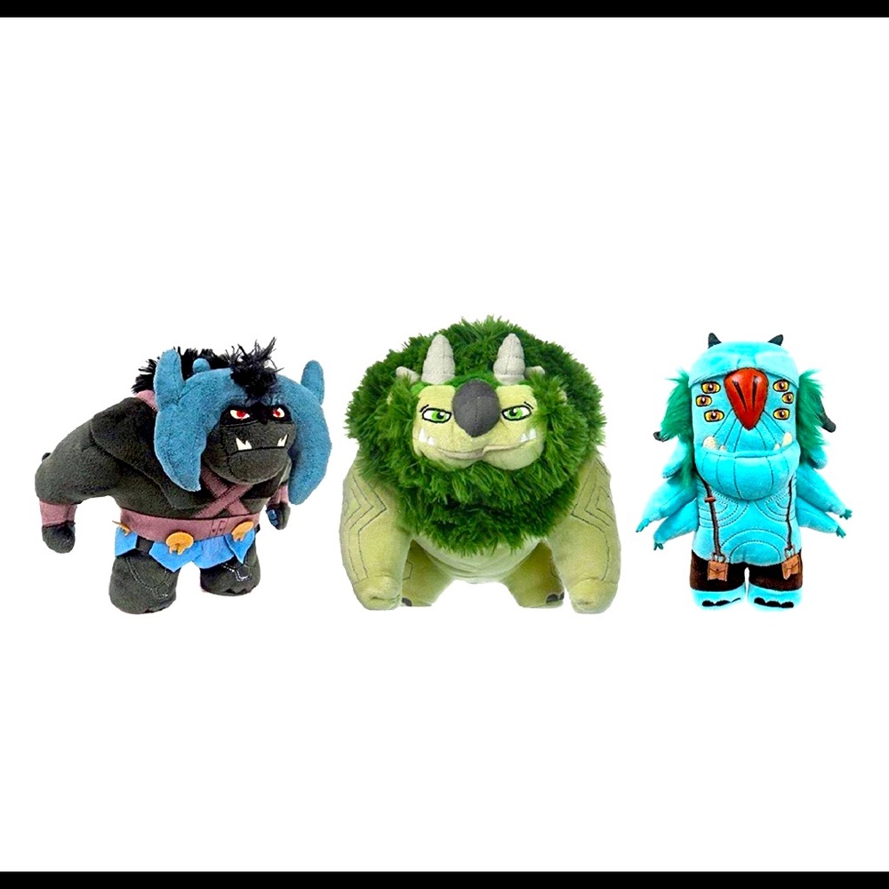 FUNKO Netflix Troll Hunters Set of 3 Plushies Argh, Blinky, Bular